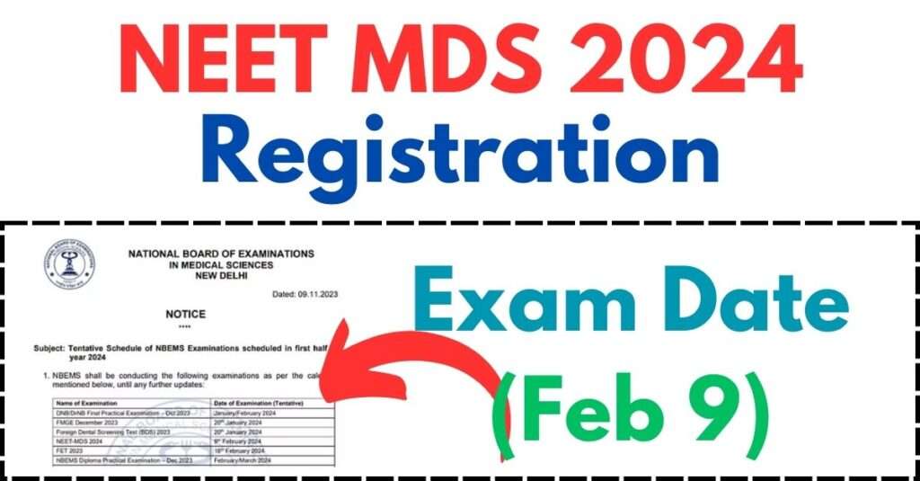 NEET MDS 2024 Registration Nbe Edu In Exam Date Feb 9 Bharat News   NEET MDS 2024 Registration 1024x535 