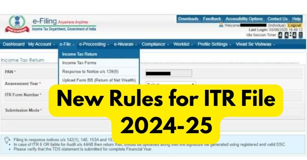 New Rules for ITR File 202425 New Form 1 and ITR Form 4 New tax