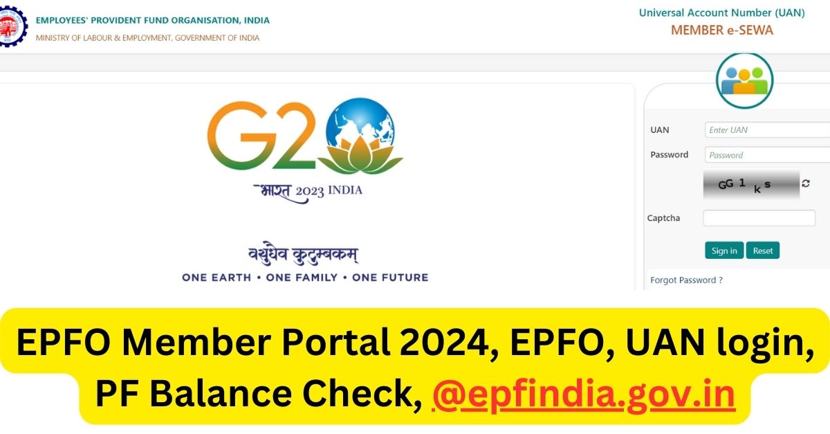 EPFO Member Portal 2024 EPFO UAN Login PF Balance Check Epfindia   EPFO Member Portal 2024 Min 