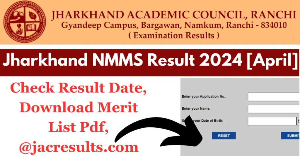 Jharkhand NMMS Result 2024 [April] Check Result Date, Download Merit