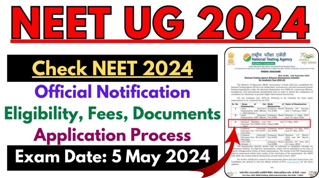 NEET UG 2024 Registration Check Official Notification, Eligibility