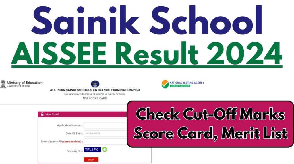 Sainik School AISSEE Result 2024