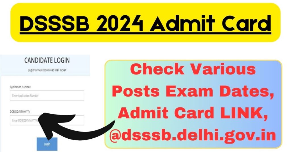 DSSSB 2024 Admit Card