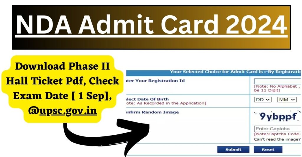 NDA Admit Card 2024