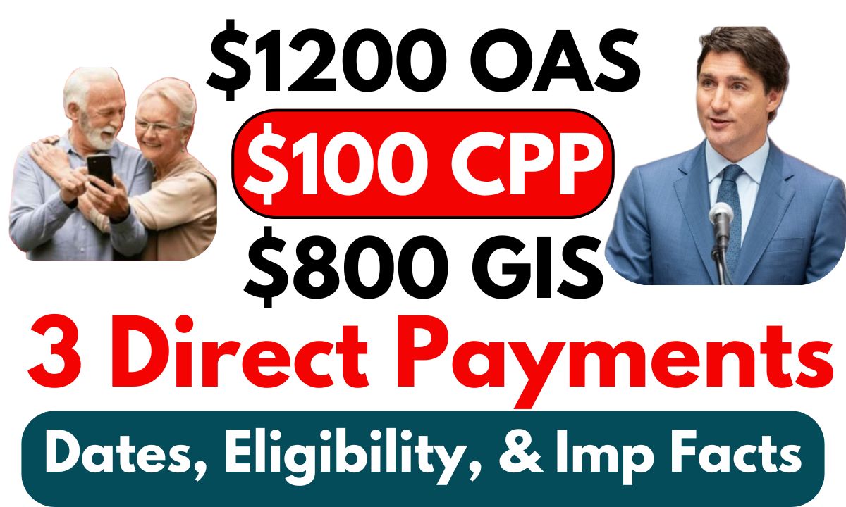 1200 OAS, 100 CPP, 800 GIS Payment June 2024 Know Its Eligibility