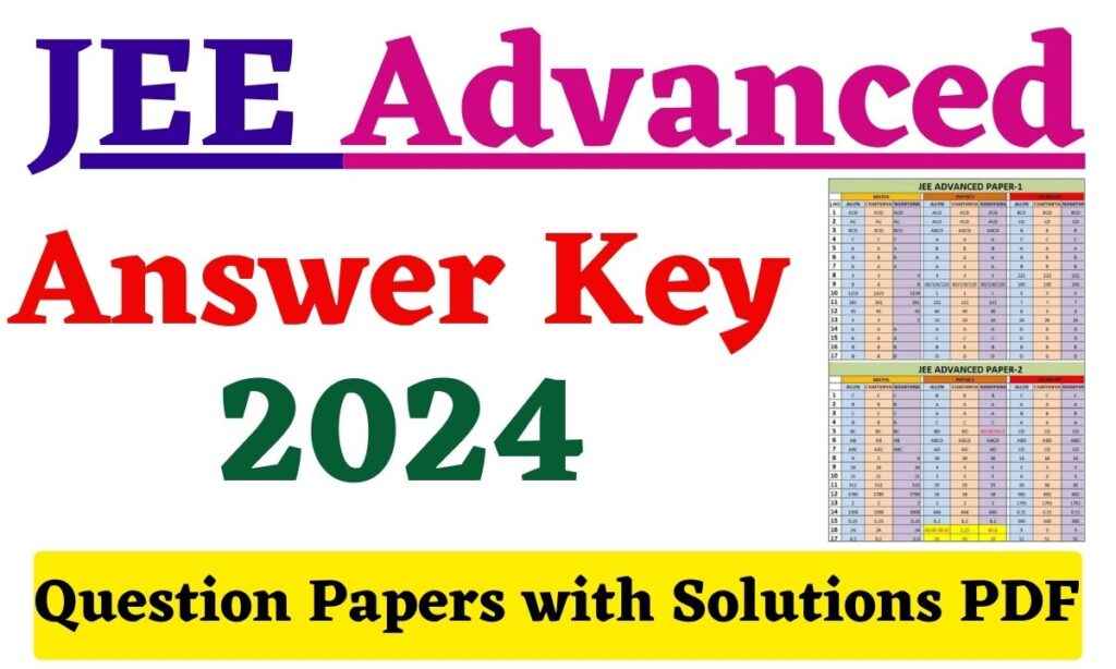 JEE Advanced Answer Key 2024