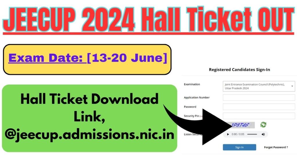 JEECUP 2024 Hall Ticket 