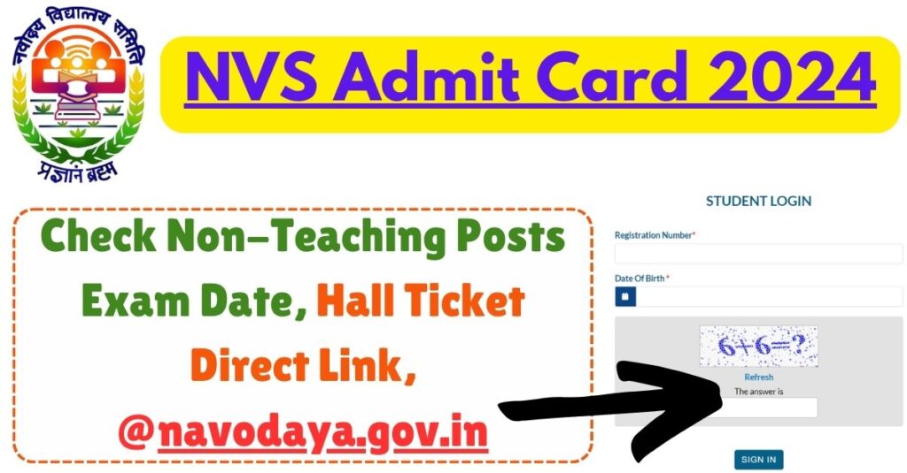 NVS Admit Card 2024