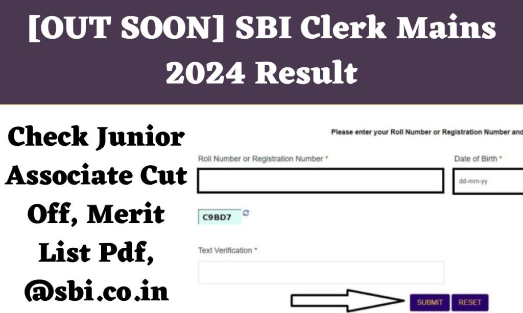 OUT SOON SBI Clerk Mains 2024 Result