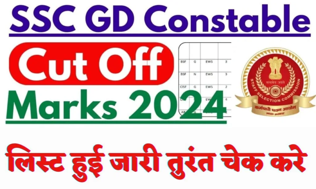 SSC GD Constable Cut Off Marks 2024