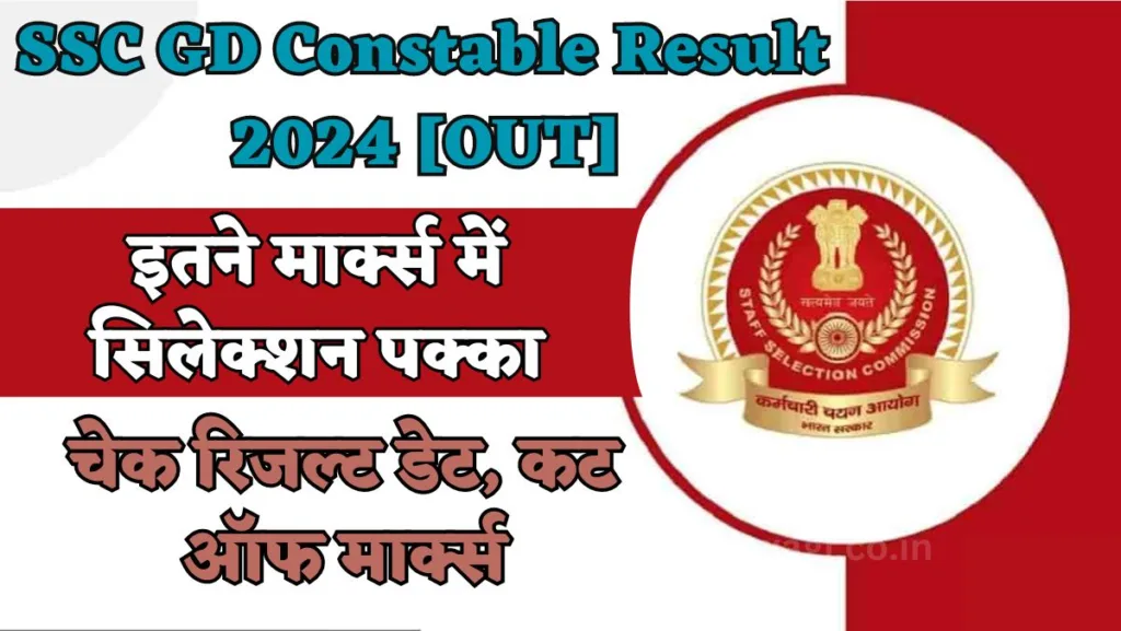 SSC GD Constable Result 2024 OUT