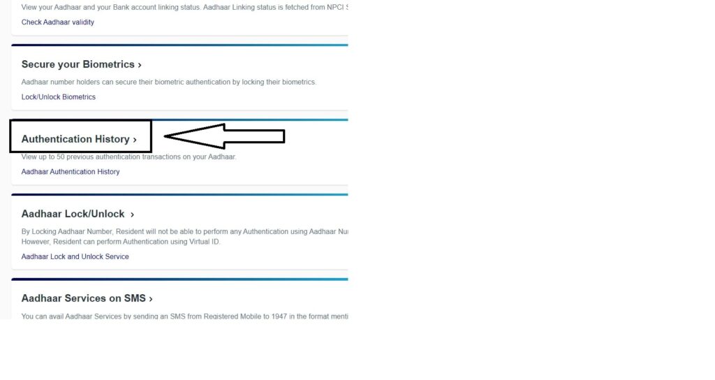 Aadhar Card History  