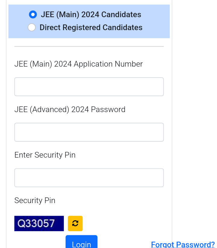 JEE advanced admit card 2024