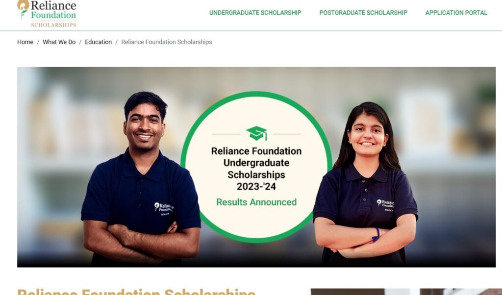 Reliance Foundation PG Scholarship 2025