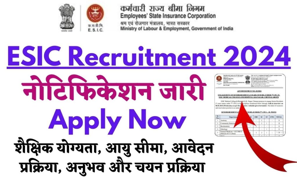 ESIC Recruitment 2024