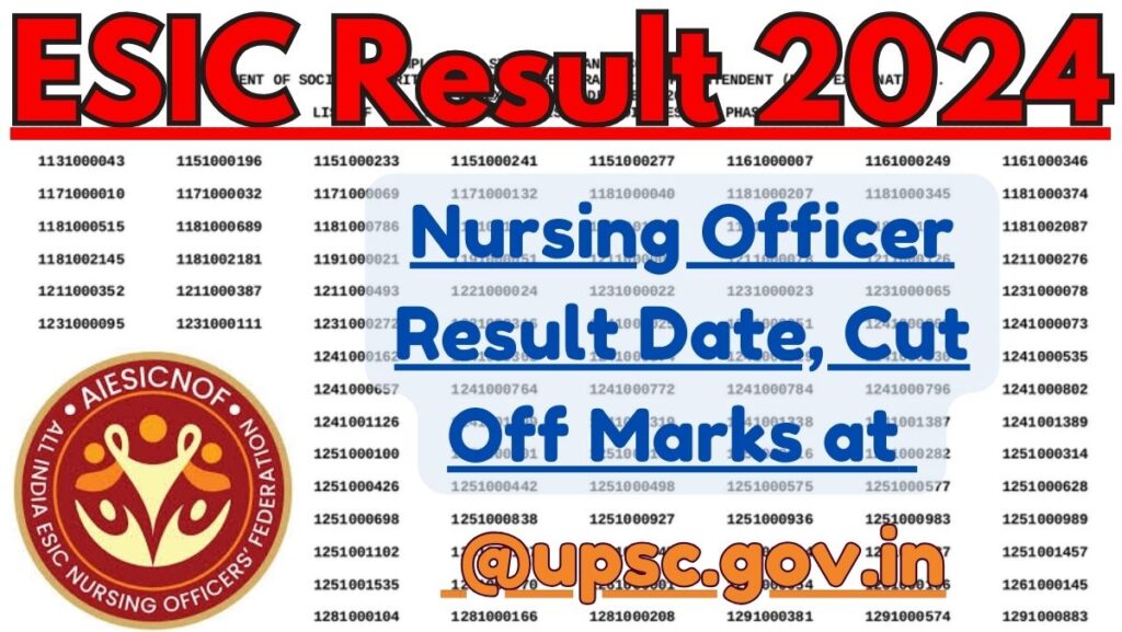 ESIC Result 2024