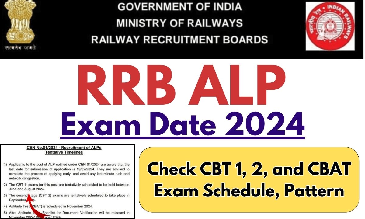 RRB ALP Exam Date 2024: Check CBT 1, 2, And CBAT Exam Schedule, Pattern ...