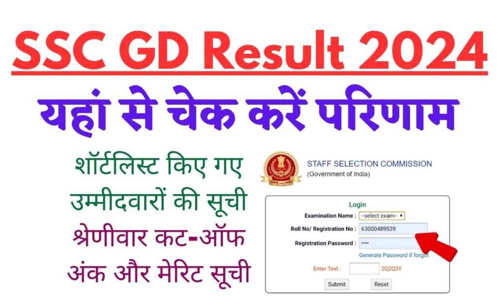 SSC GD Result 2024 Download Link