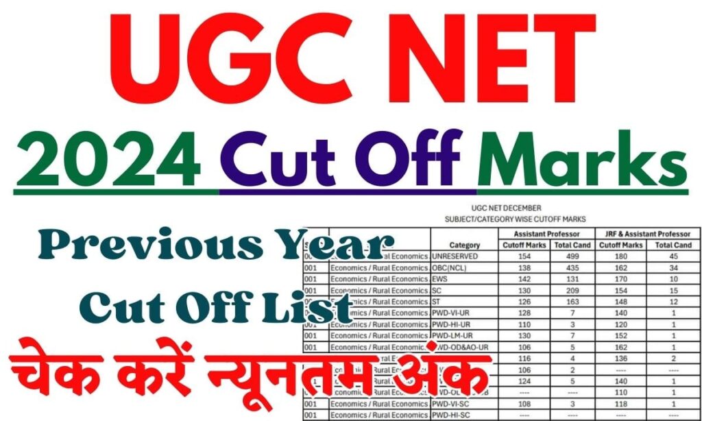 UGC NET 2024 Cut Off Marks