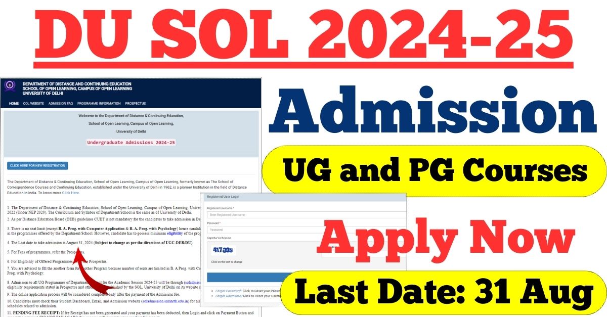 DU SOL Admission Form 2024