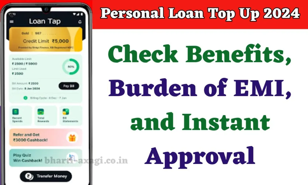 Personal Loan Top Up 2024