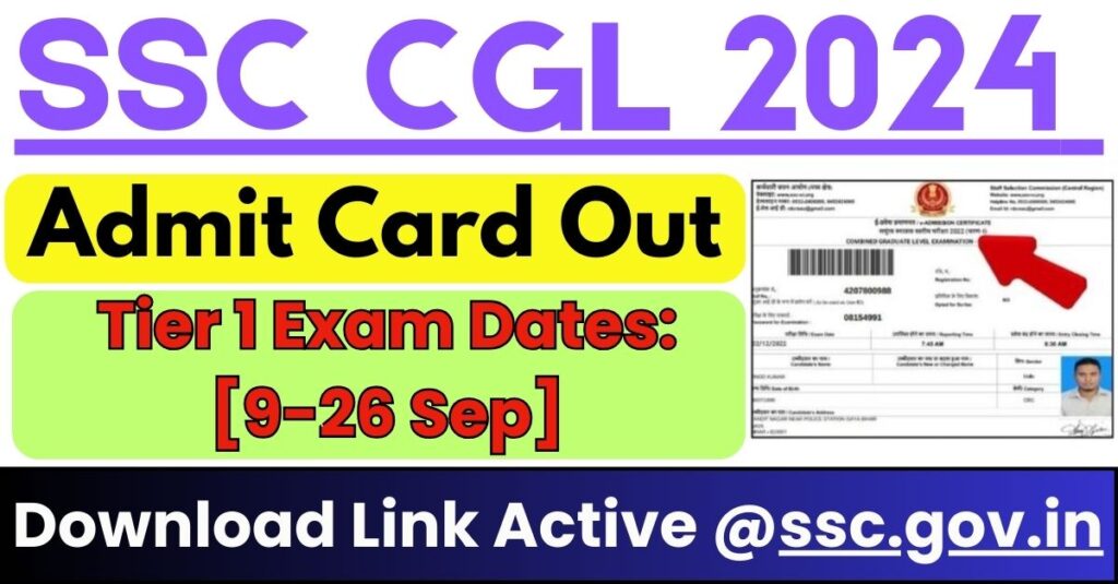 SSC CGL 2024 Admit Card 