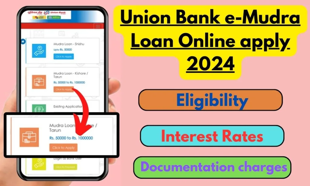 Union Bank e-Mudra Loan Online apply 2024