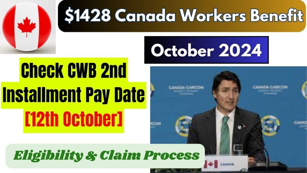 $1428 Canada Workers Benefit October 2024