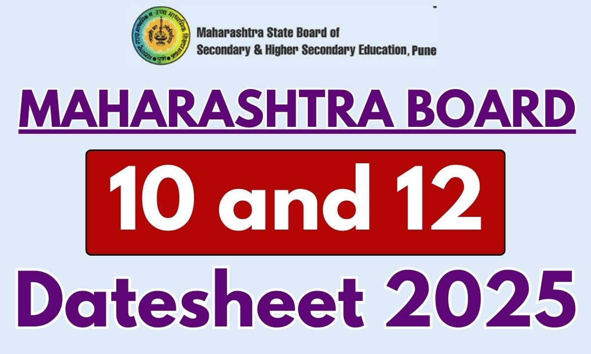 Maharashtra Board 10 and 12 Datesheet 2025