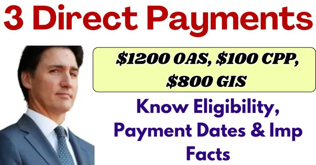 $1200 OAS, $100 CPP, $800 GIS Payment Sep 2024