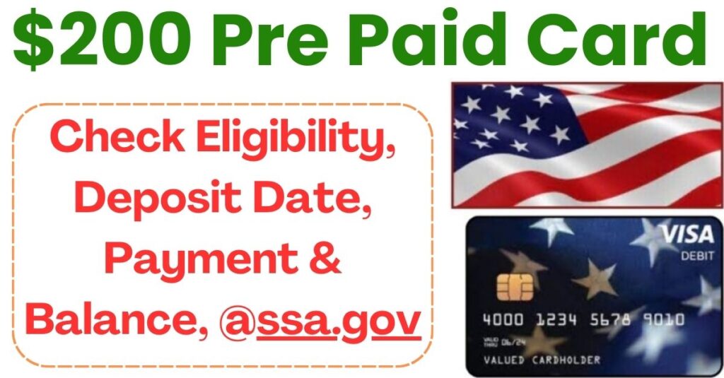 $200 Pre Paid Card September 2024