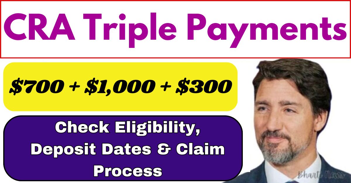 $700 + $1,000 + $300 CRA Triple Payments Sep 2024