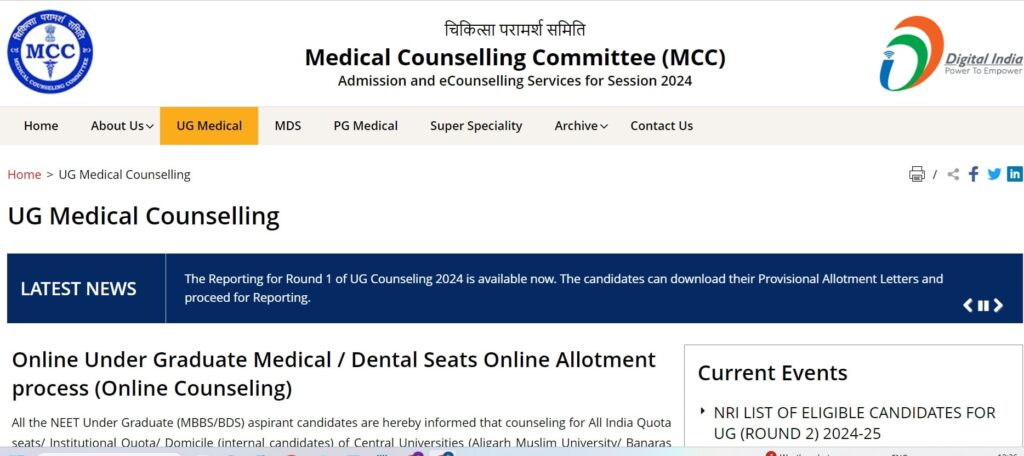 NEET UG Counselling 2024 Round 3 Registration 