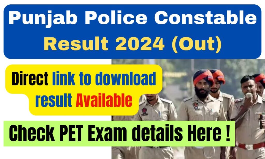 Punjab Police Constable Result 2024 (Out)