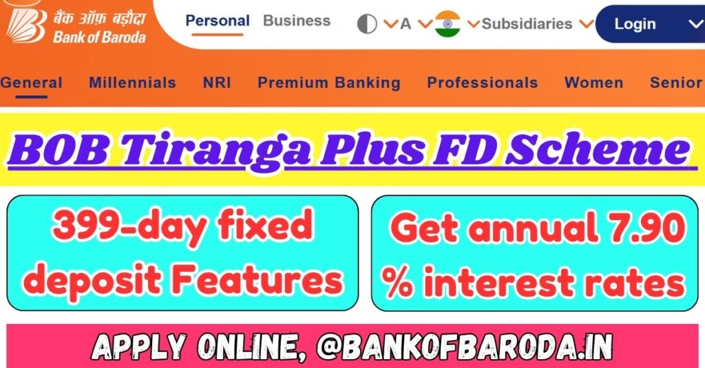 BOB Tiranga Plus FD Scheme 2025