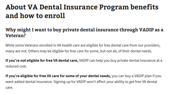 VA Dental Benefits