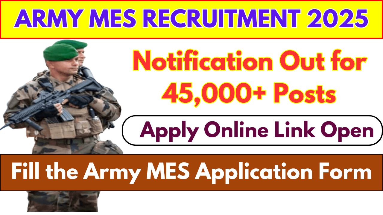 Army MES Recruitment 2025 Apply Online