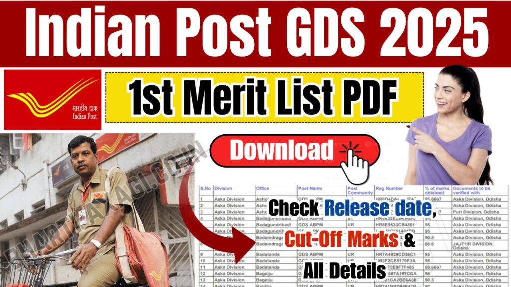 Indian Post GDS 2025 1st Merit List PDF