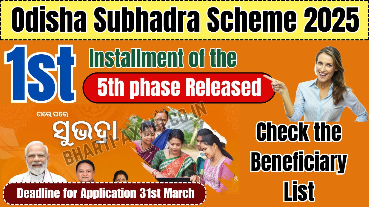 Odisha Subhadra Scheme 2025 1st installment of the 5th phase Released