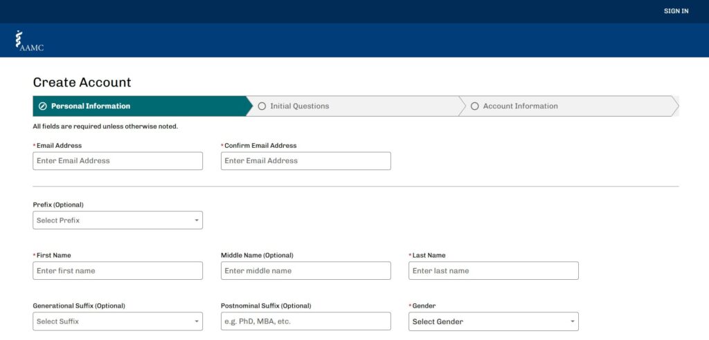 MCAT Eligibility for Indian Students in 2025: Check Now Fees, Pattern, Requirements, and All Details 3 AAMC CREATE ACCOUNT min