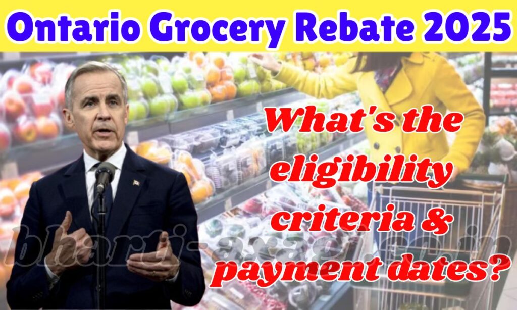 Ontario Grocery Rebate 2025 